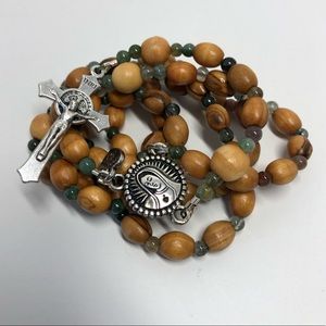 Holy Land Olive Wood Our Lady of Guadalupe Rosary